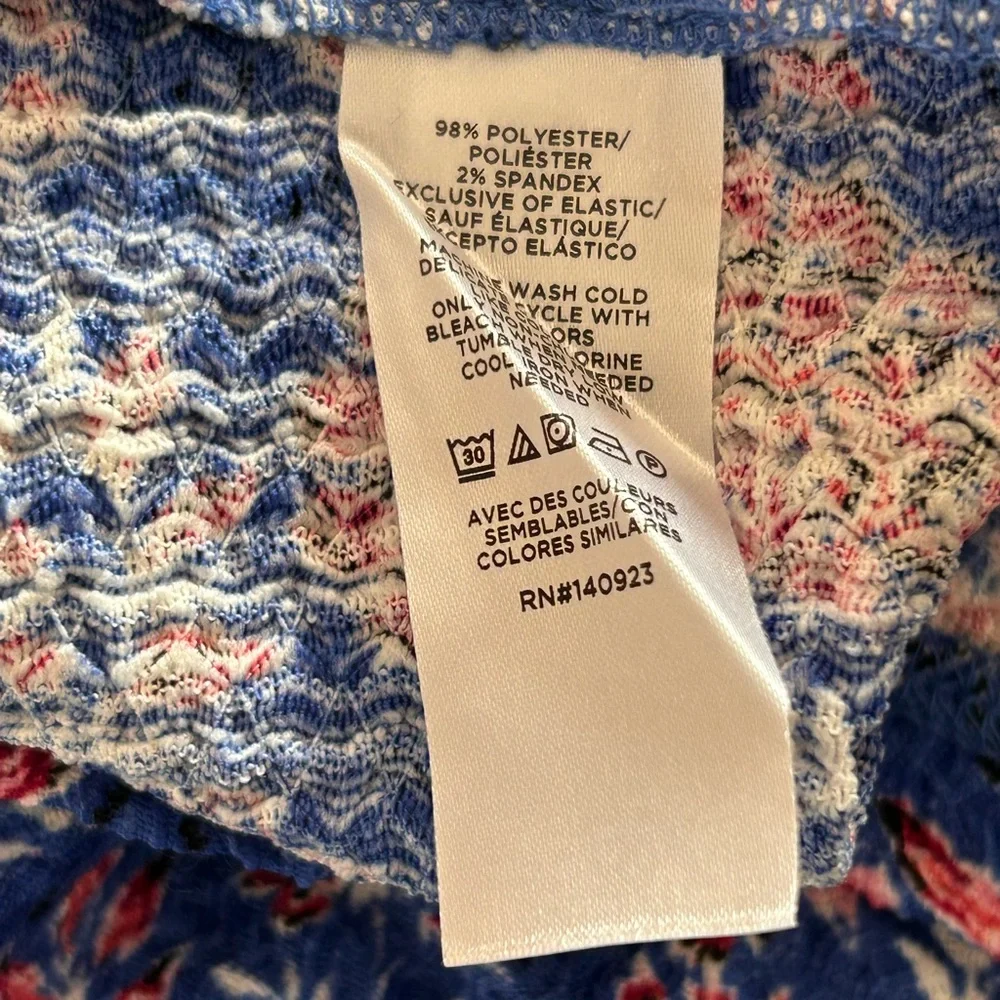 Ann Taylor LOFT Size XL NWT Garden Shirred Puff Long Sleeve Top Cerulean Star